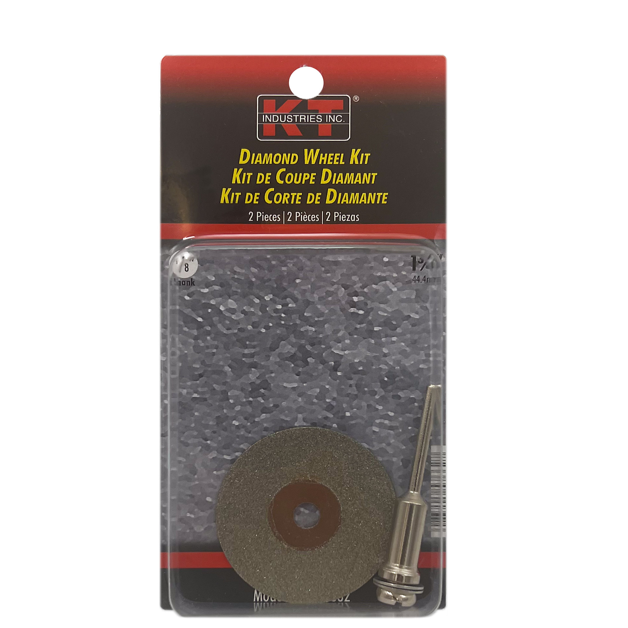 K-T Industries Large Diamond Wheel Kit — 1.75in., Includes Mandrel, Model# 5-7662